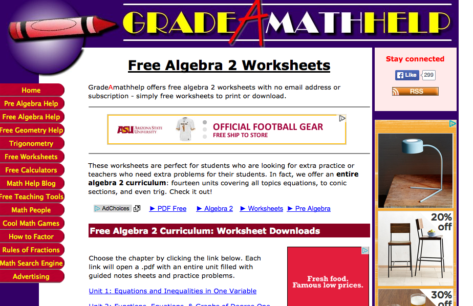 Help on algebra 1 homework free online tutoring