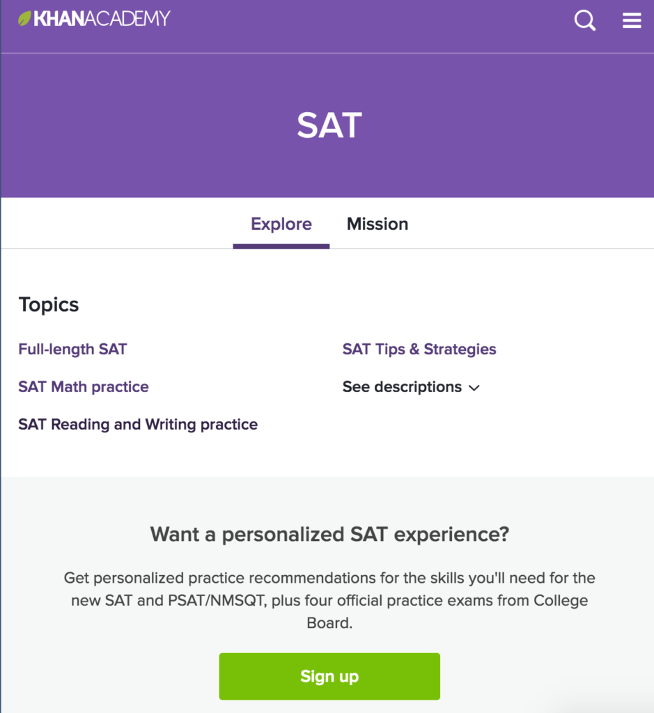 khan academy official sat practice