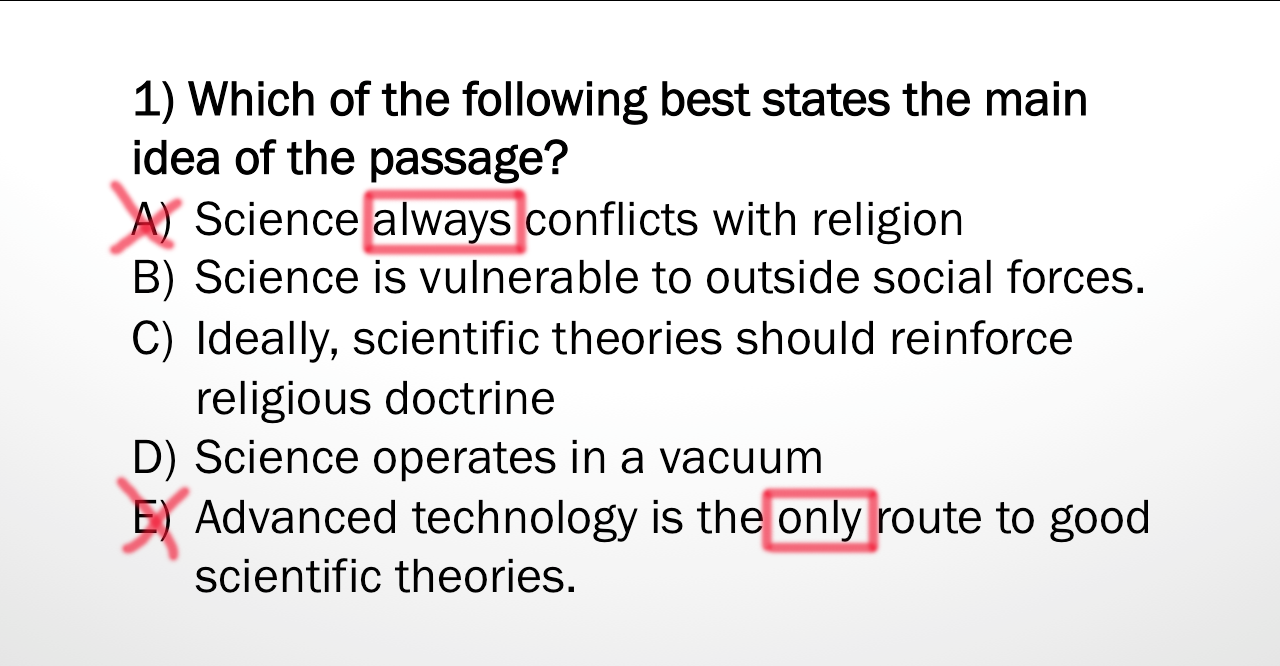 SAT Critical Reading Strategies Extreme