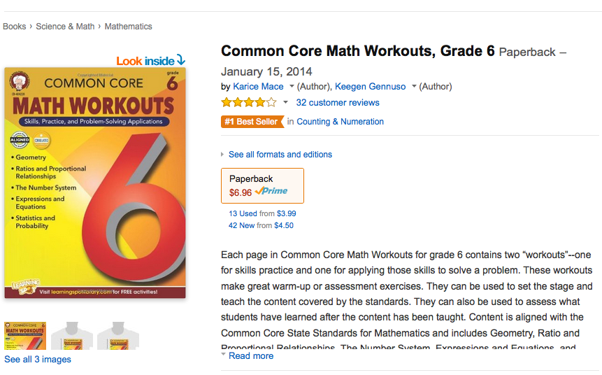 6th grade math workbook