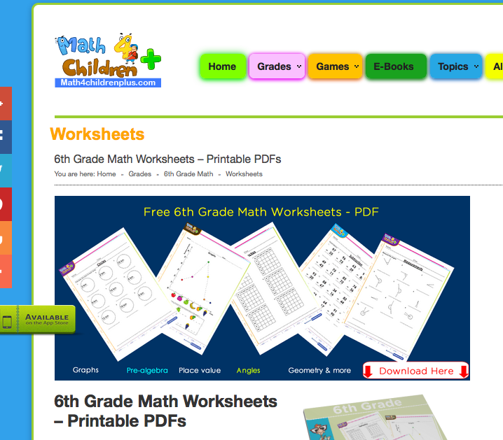 6th grade math worksheets, games, problems, and more! 6th grade math worksheets, games, problems, and more!