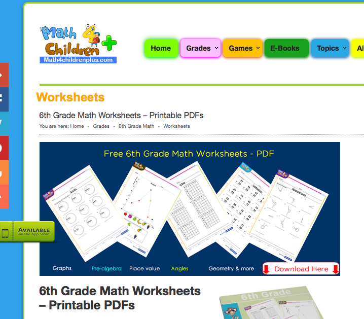 6th Grade Math Worksheets Games Problems And More 