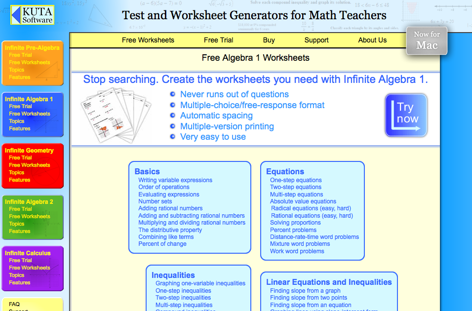 top 6 algebra i worksheets student tutor education blog