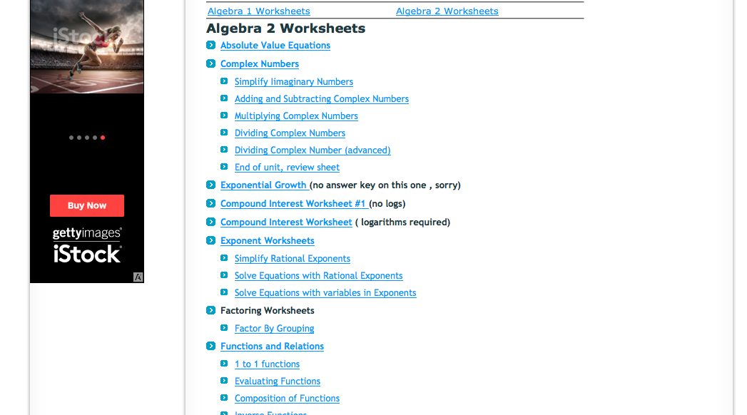 Top 6 Places for Algebra II Worksheets and Algebra II ...