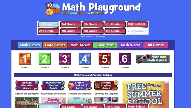 Math Playground Math Games Giff