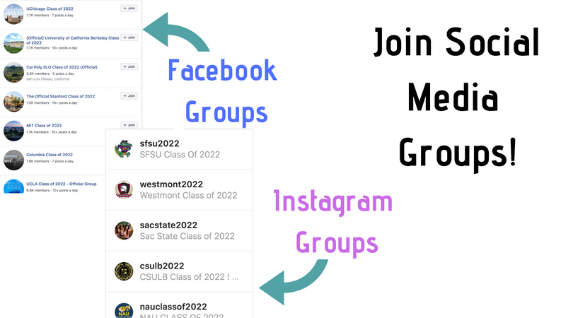 How to make friends in college using social media Facebook groups