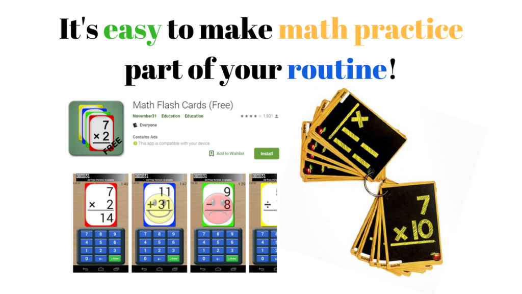 make math practice part of your routine with math flashcards how to be good at math