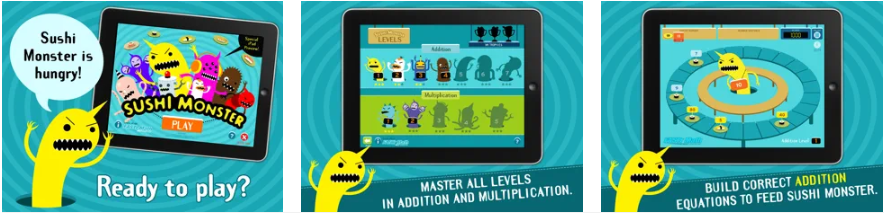 Math Apps Sushi Monster